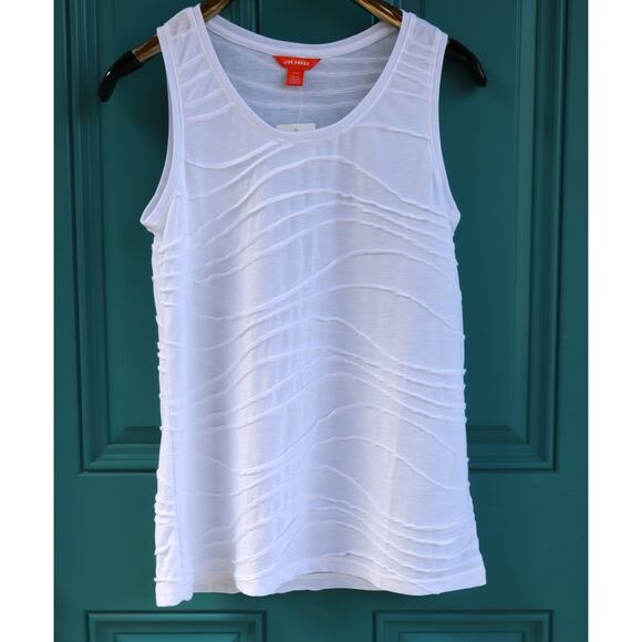 Joe Fresh Tops - Joe Fresh Top Tank White with Wave Textured Small